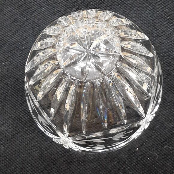 Vintage Gorham Poland hand cut clear crystal lidded candy dish - Picture 4 of 7